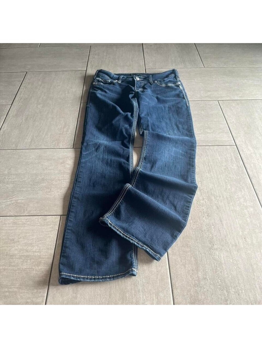 Silver Jeans Co Suki Mid Slim Boot Dark Wash Denim Jeans Size 32x32